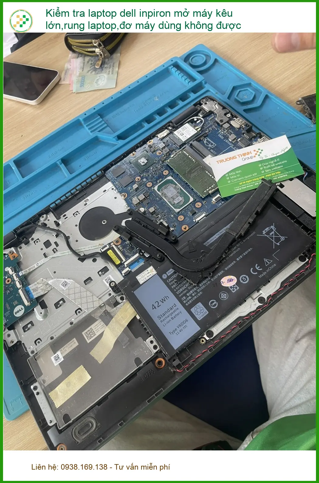 Tiệm sửa laptop Dell Inspiron lỗi kêu, đơ Quận Phú Nhuận - Chú Cường ảnh thực tế 1