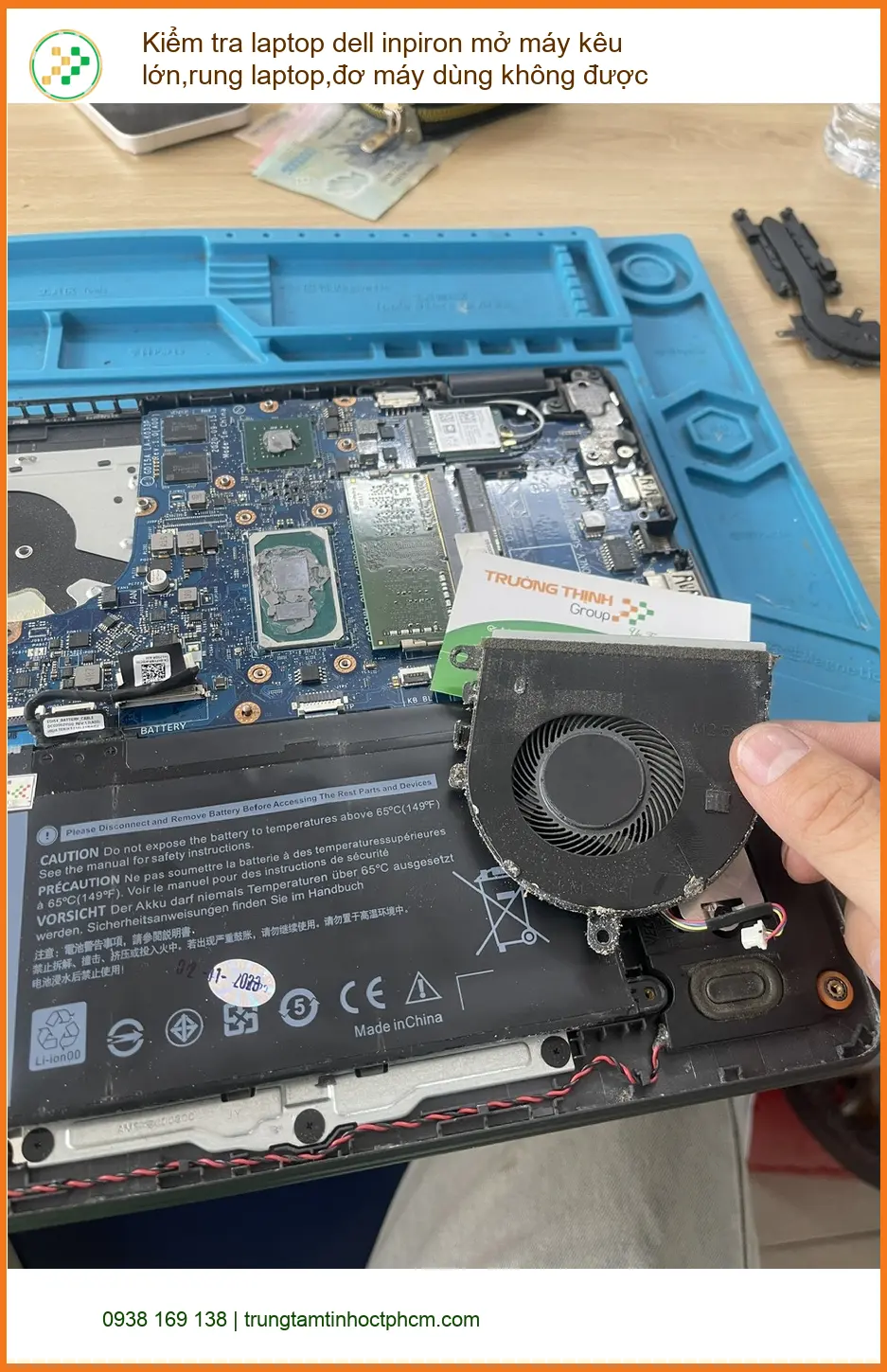 Tiệm sửa laptop Dell Inspiron lỗi kêu, đơ Quận Phú Nhuận - Chú Cường ảnh thực tế 2