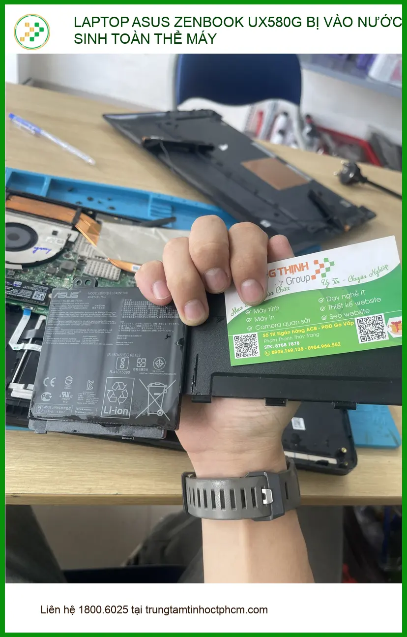 Anh Khánh: Nơi sửa laptop ASUS UX580G vào nước, vệ sinh ở Phú Nhuận ảnh thực tế 2