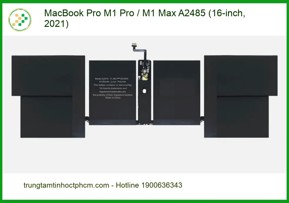 Thay Pin MacBook Pro A2485 - Trung Tâm Thay Thế Uy Tín TPHCM | Lấy Liền