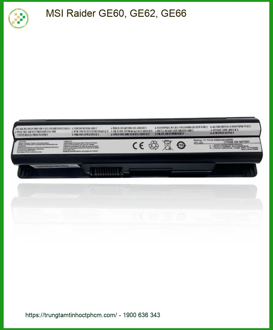 Pin Laptop MSI Raider GE60, GE62, GE66 - Trung Tâm Thay Gần Đây, Giá Tốt