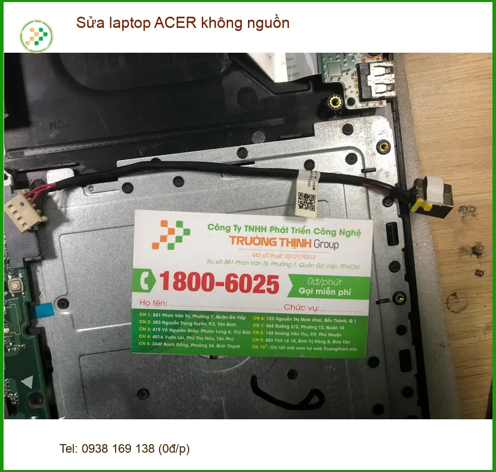 Anh Trực Quận Bình Tân cần sửa laptop Acer không nguồn gấp ảnh thực tế 1