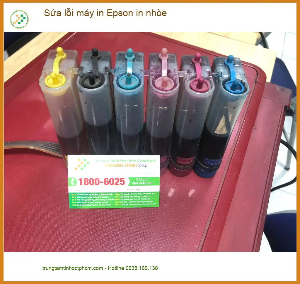 Tiệm sửa máy in Epson in nhòe Quận Bình Tân - Chị Ngọc giáo viên hết lo
