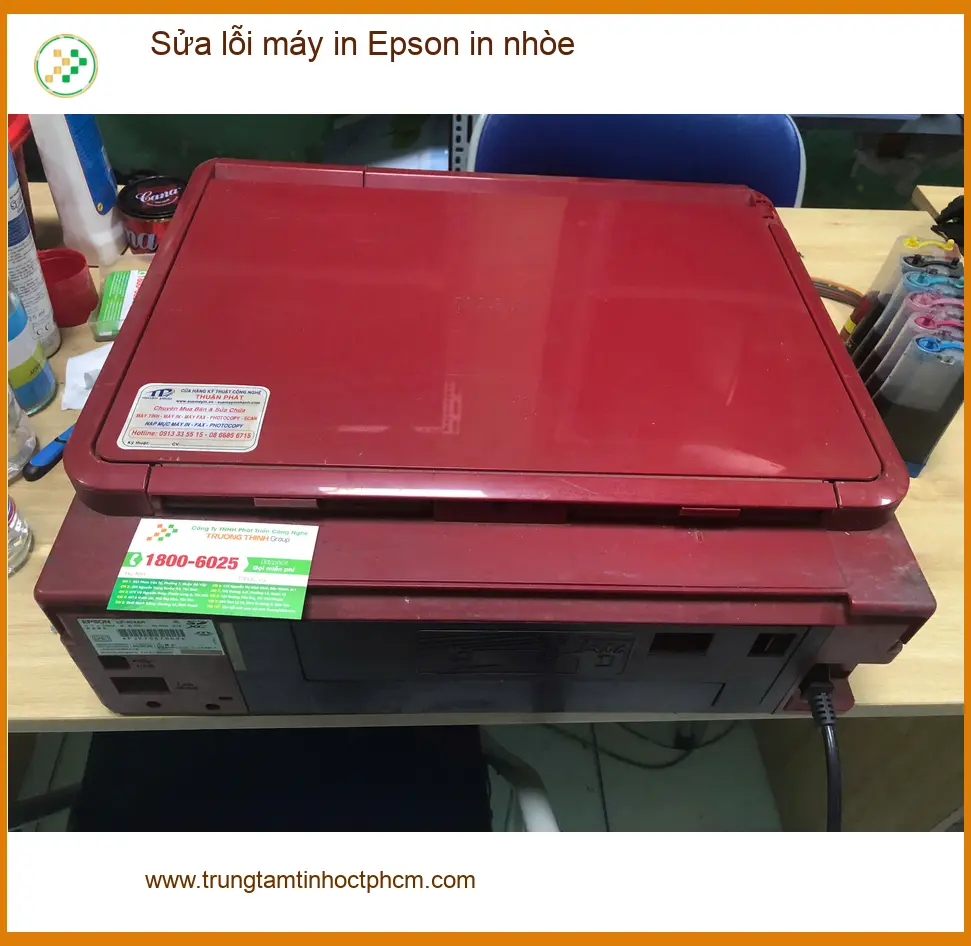 Tiệm sửa máy in Epson in nhòe Quận Bình Tân - Chị Ngọc giáo viên hết lo ảnh thực tế 1