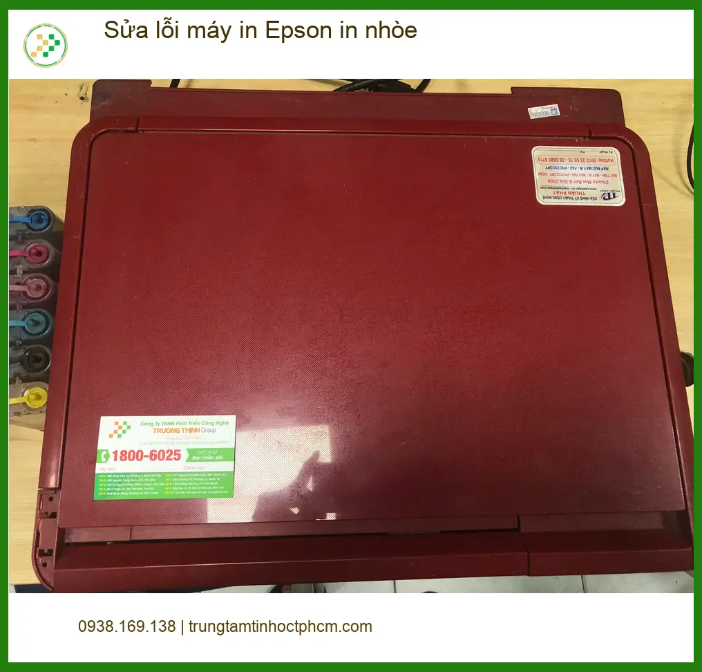 Tiệm sửa máy in Epson in nhòe Quận Bình Tân - Chị Ngọc giáo viên hết lo ảnh thực tế 2