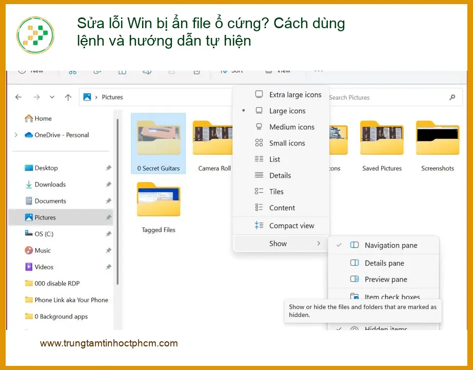Sửa lỗi Win bị ẩn file ổ cứng cách dùng lệnh - Hướng dẫn tự hiện tại nhà