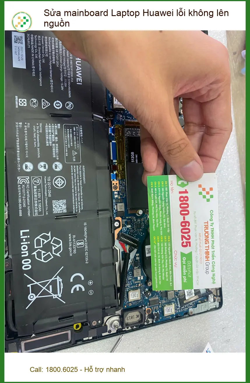 Chú Quang sửa mainboard Laptop Huawei lỗi không lên nguồn Quận 7 nhanh chóng ảnh thực tế 1