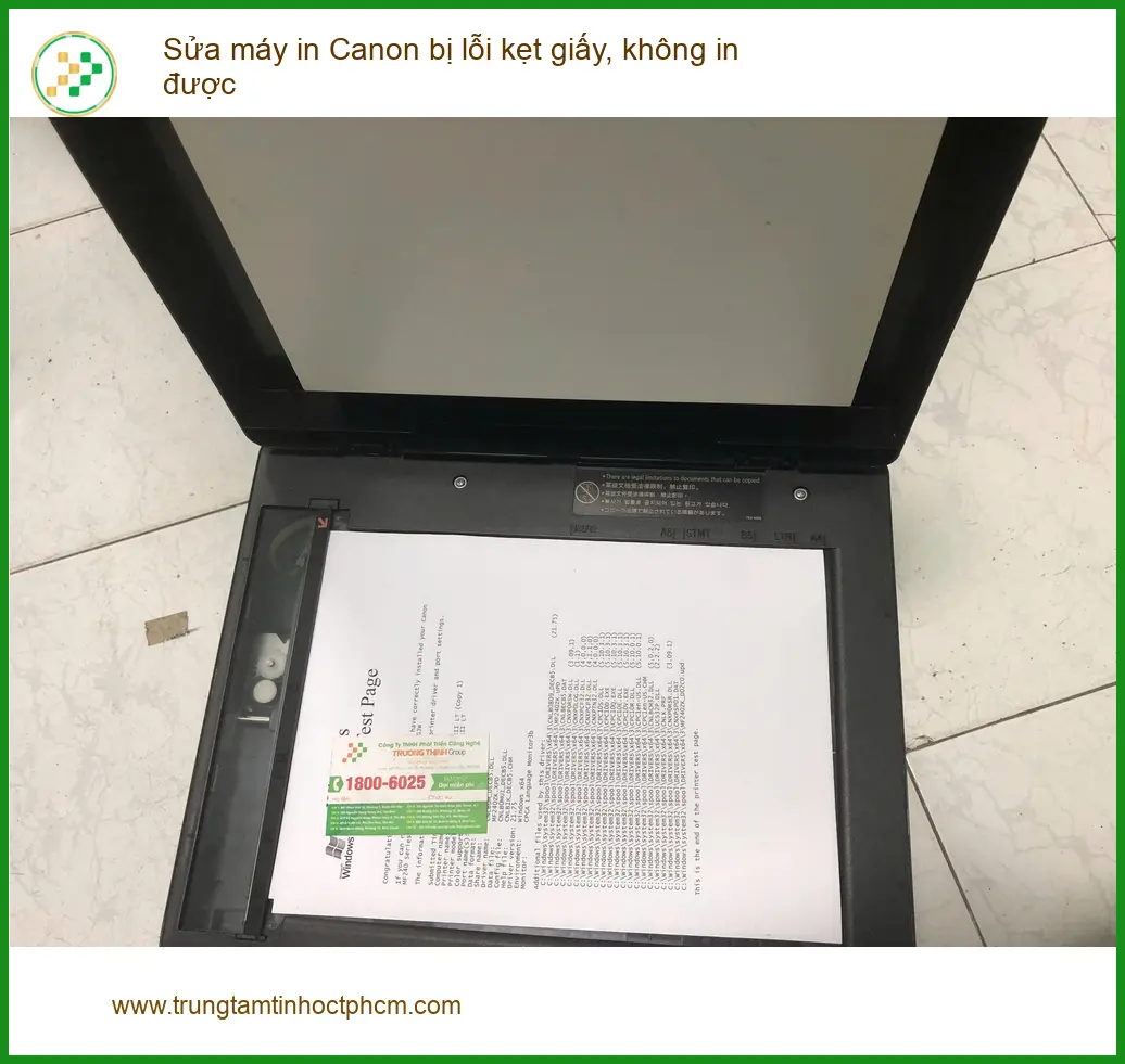 Chú Quang kế toán trưởng sửa máy in Canon bị kẹt giấy Quận Bình Tân ảnh thực tế 1