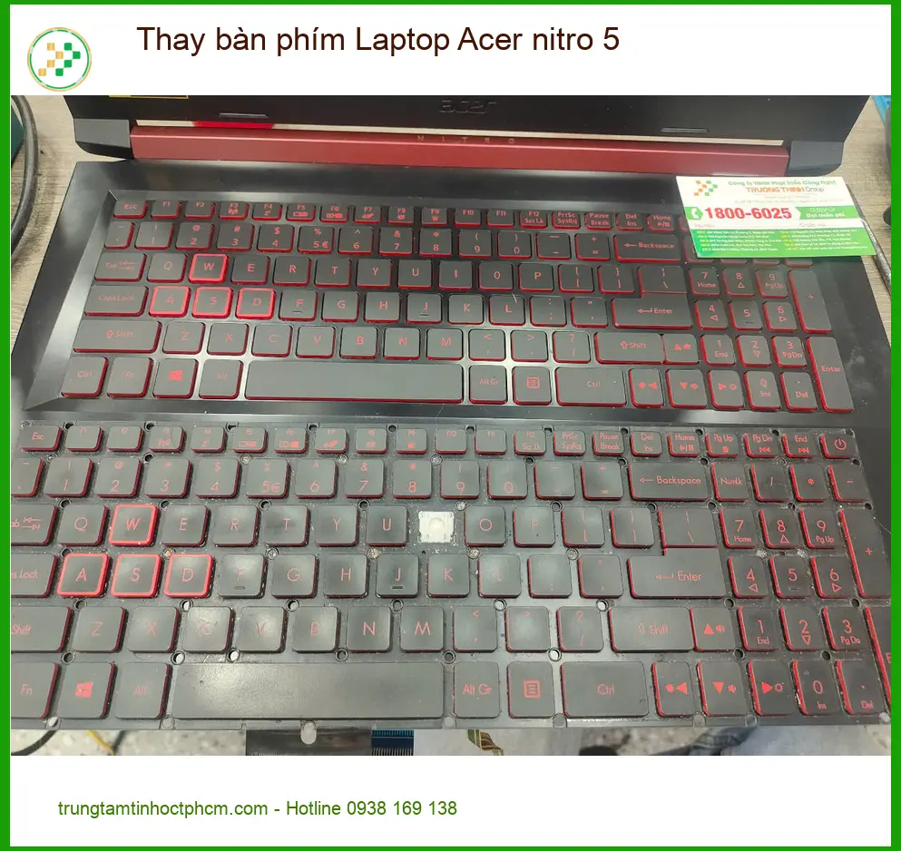 Chỗ thay bàn phím Laptop Acer Nitro 5 Quận 7 lấy ngay - Chị Thắm kế toán lo deadline ảnh thực tế 1