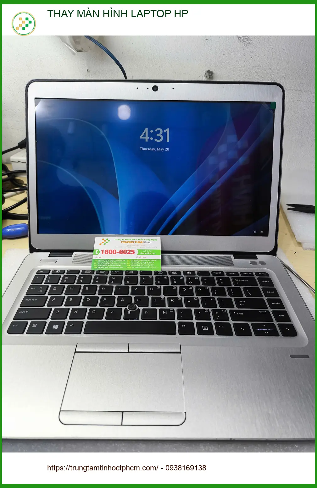 Dịch vụ thay màn hình laptop HP Quận Gò Vấp - Chị Thanh kiến trúc sư review ảnh thực tế 1