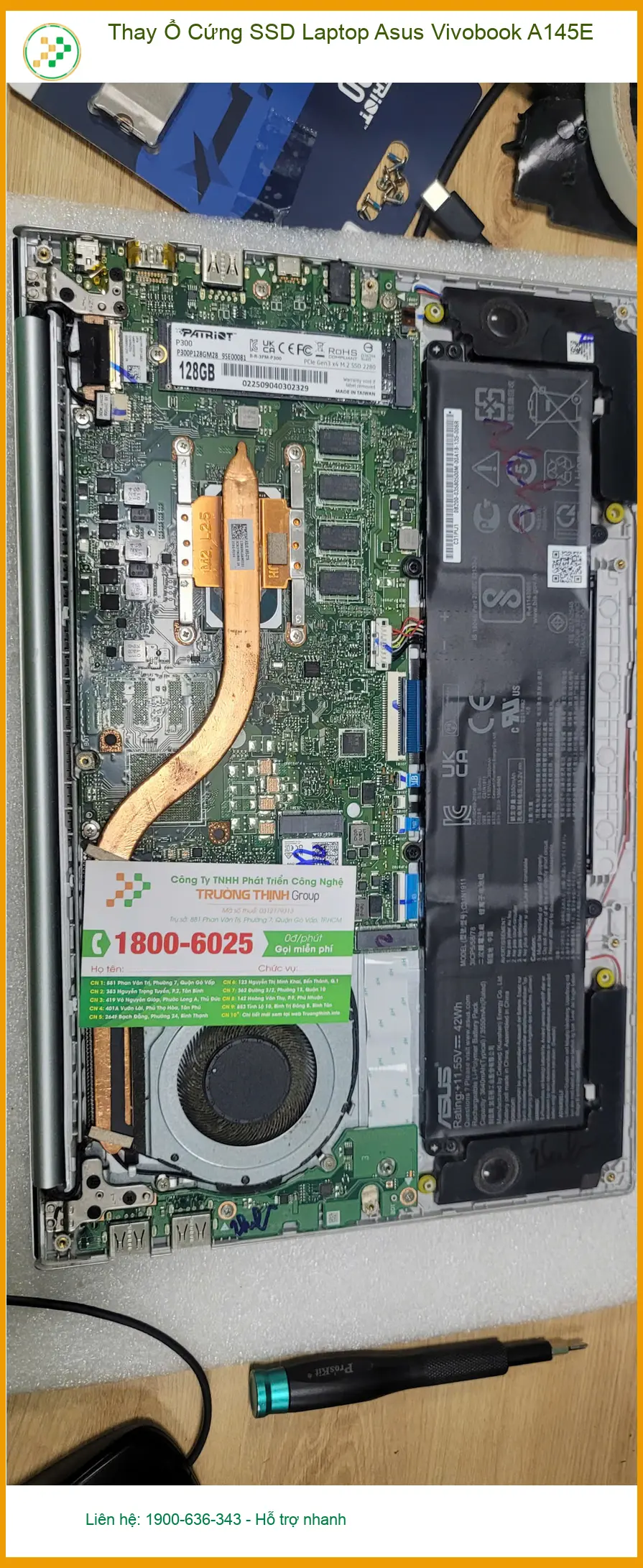 Chị Quỳnh review dịch vụ thay ổ cứng SSD laptop Asus Vivobook A145E Quận Bình Tân ảnh thực tế 1