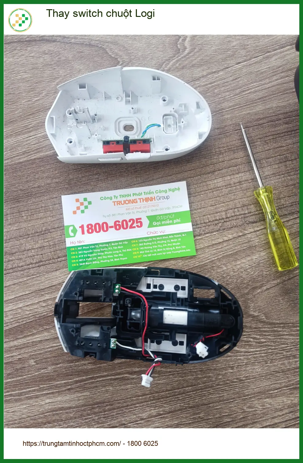 Anh Khôi kỹ sư CNTT review chỗ Thay switch chuột Logi uy tín Quận Tân Phú ảnh thực tế 1