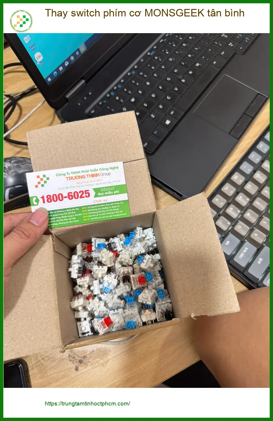 Anh Đạt kỹ sư CNTT tìm cửa hàng thay switch phím cơ MONSGEEK Tân Bình ảnh thực tế 1