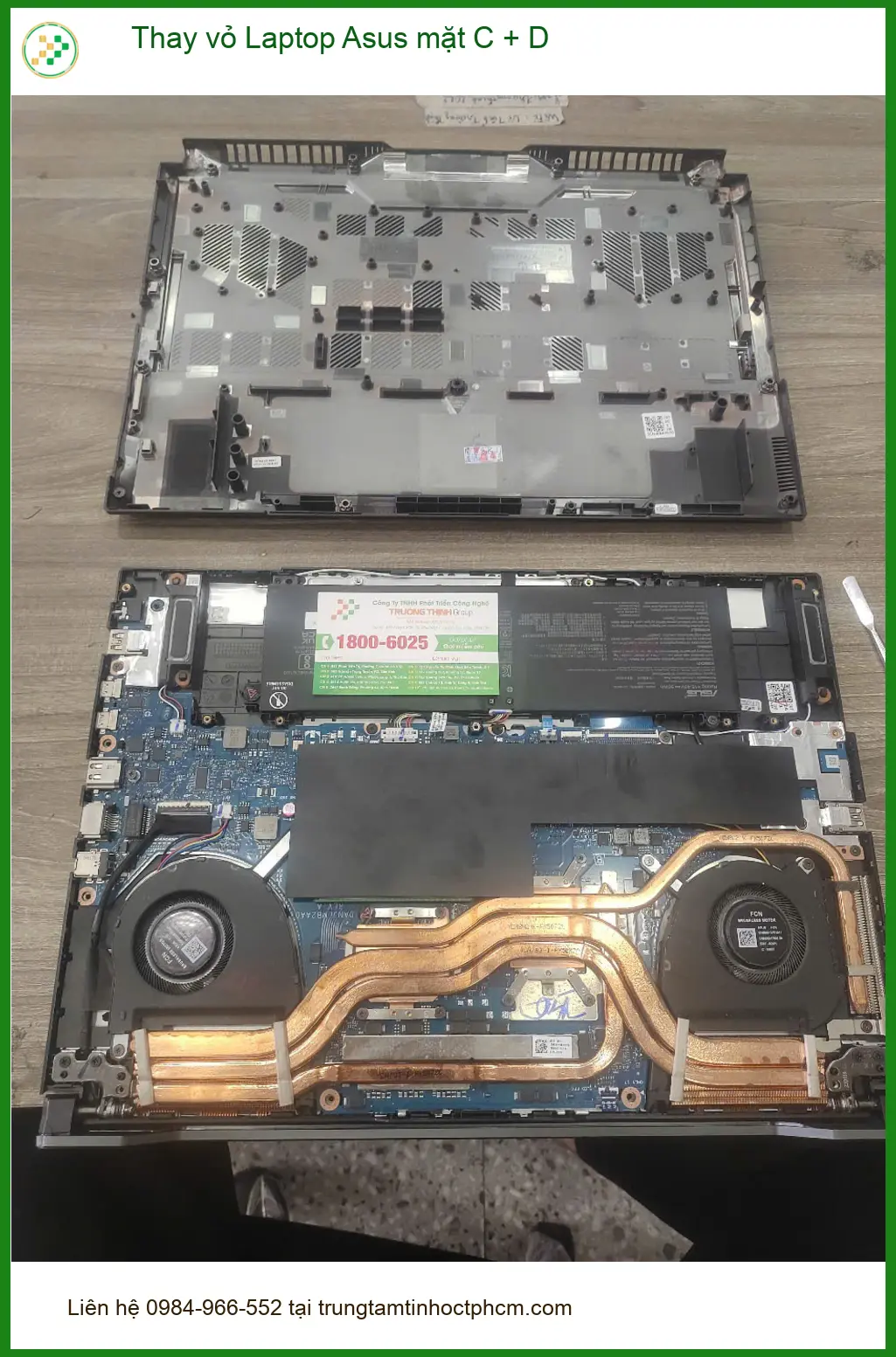 Cô Diệu Quận 7 thay vỏ laptop Asus mặt C + D: Laptop cũ nay đã đẹp như mới! ảnh thực tế 2