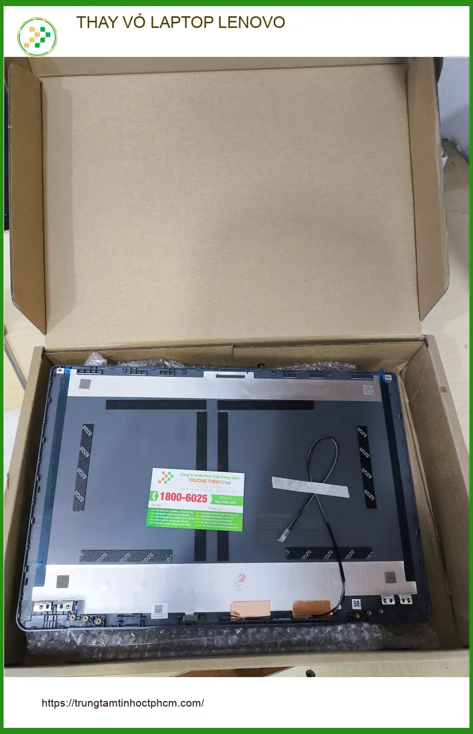 Địa điểm thay vỏ laptop Lenovo Quận Gò Vấp uy tín - Cô Ánh Dương vỏ hỏng ảnh thực tế 1