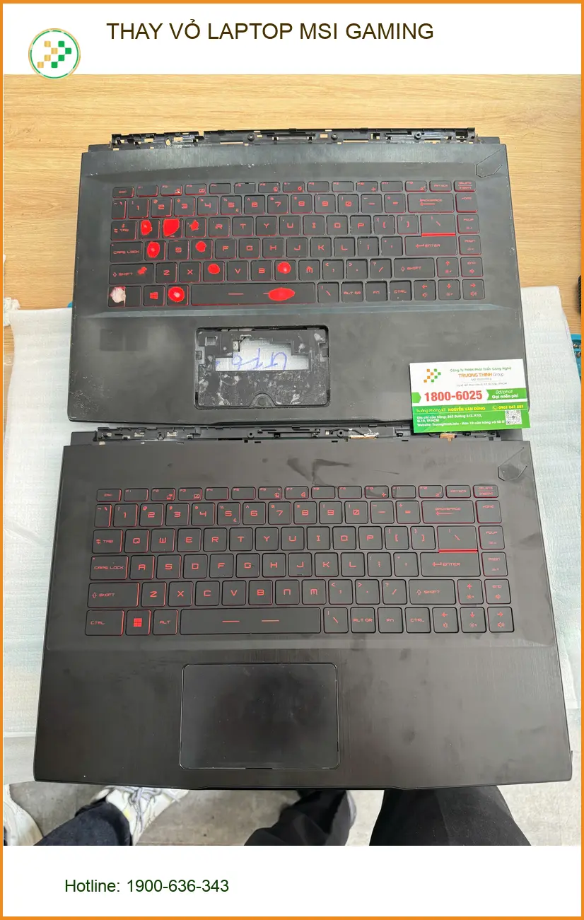 Anh Khoa, game thủ, tìm chỗ thay vỏ laptop MSI Gaming Quận 10 uy tín ảnh thực tế 1