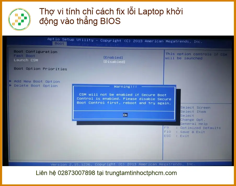 Thủ thuật fix lỗi Laptop khởi động vào BIOS - Thợ phần mềm TPHCM