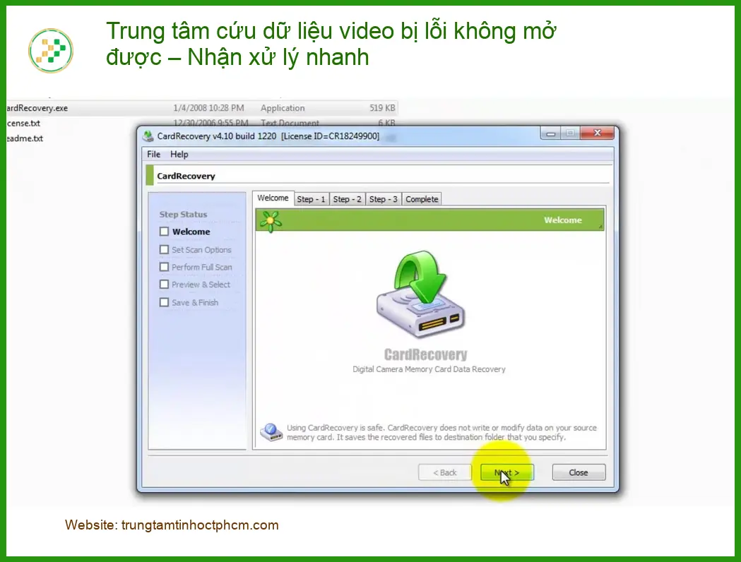 Khôi Phục Dữ Liệu video bị lỗi không mở được – Cứu dữ liệu nhanh TPHCM