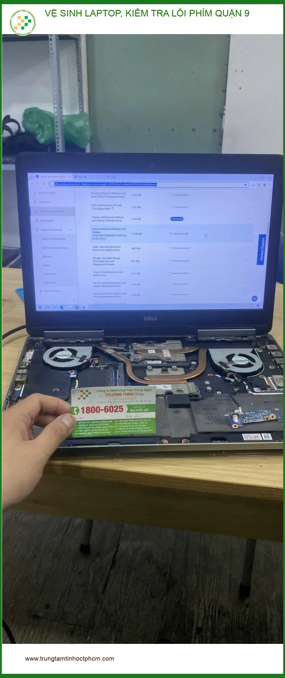 Anh Nam cần vệ sinh laptop, kiểm tra lỗi phím Quận 9 uy tín, lấy ngay. ảnh thực tế 1