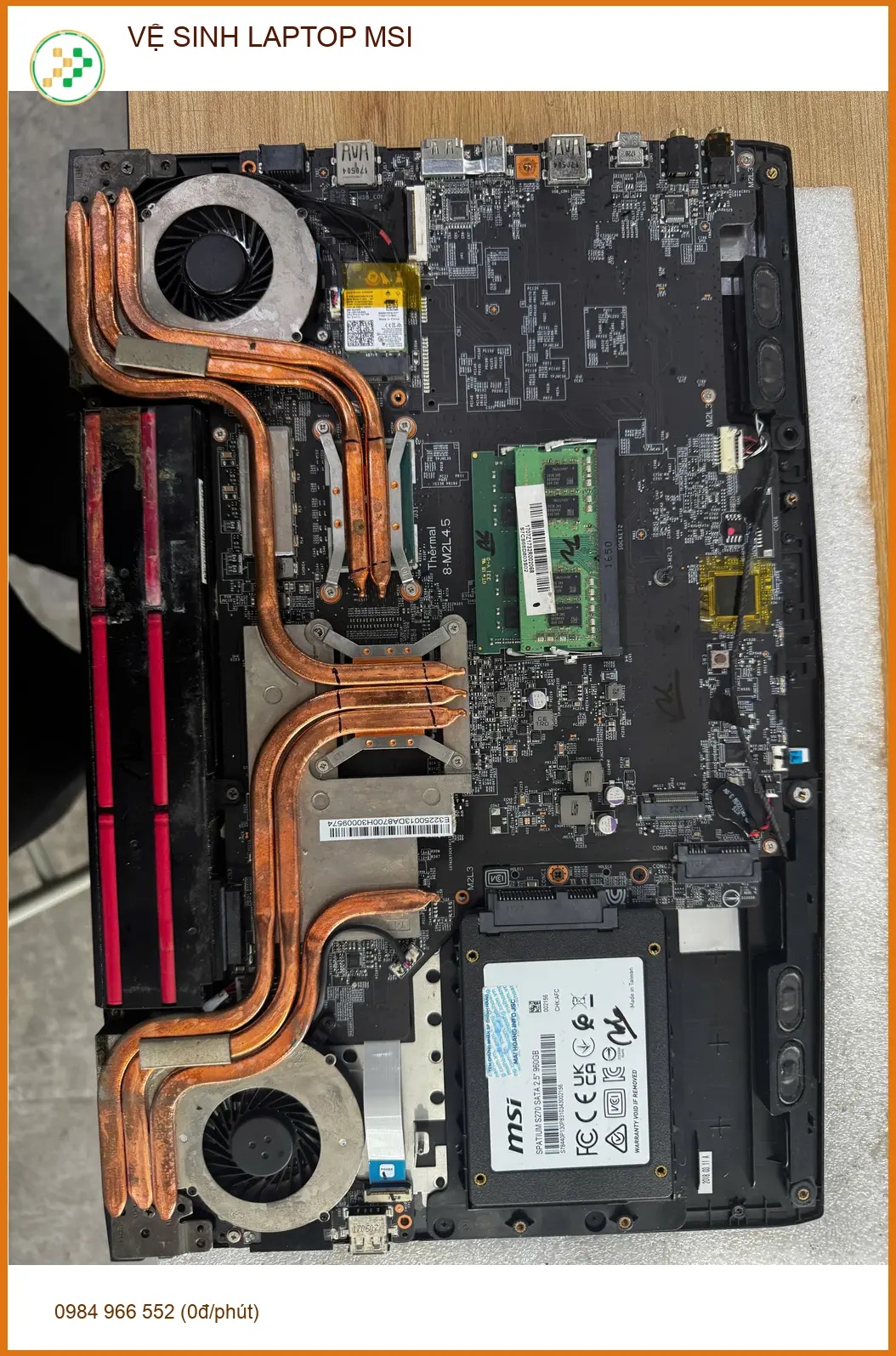 Dịch vụ Vệ sinh Laptop MSI Quận 10 - Anh Quân thiết kế đồ họa giảm lo âu ảnh thực tế 1