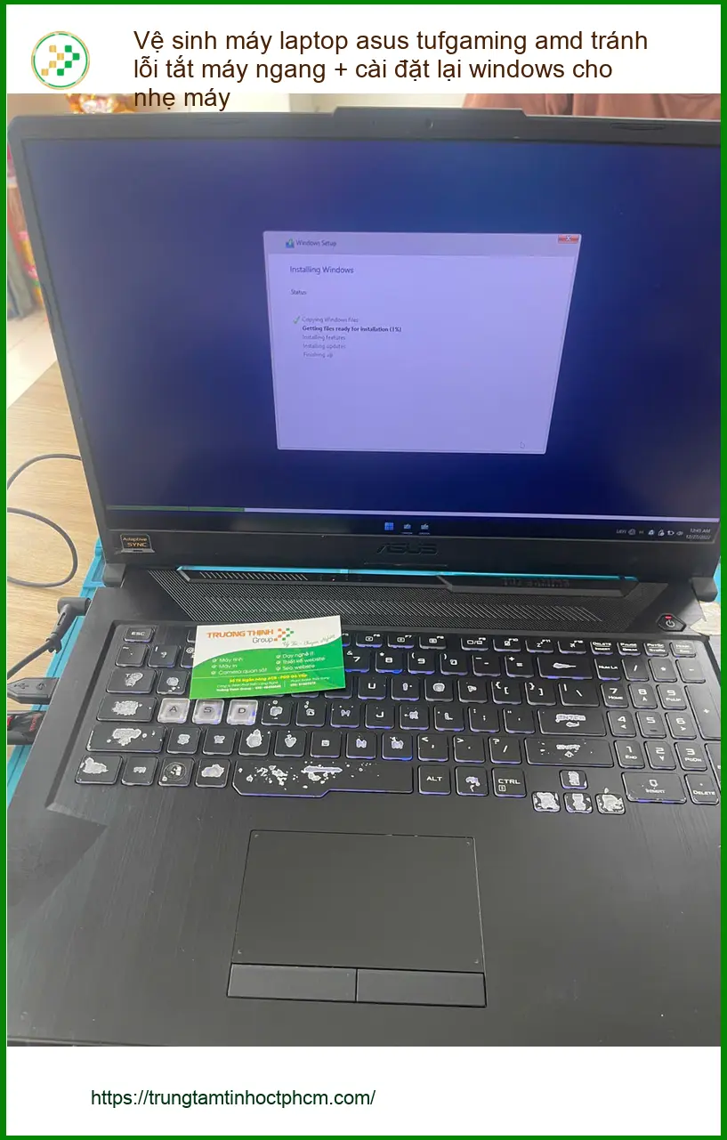 Vệ sinh laptop Asus TUF Gaming AMD Phú Nhuận - Anh Phát ảnh thực tế 1