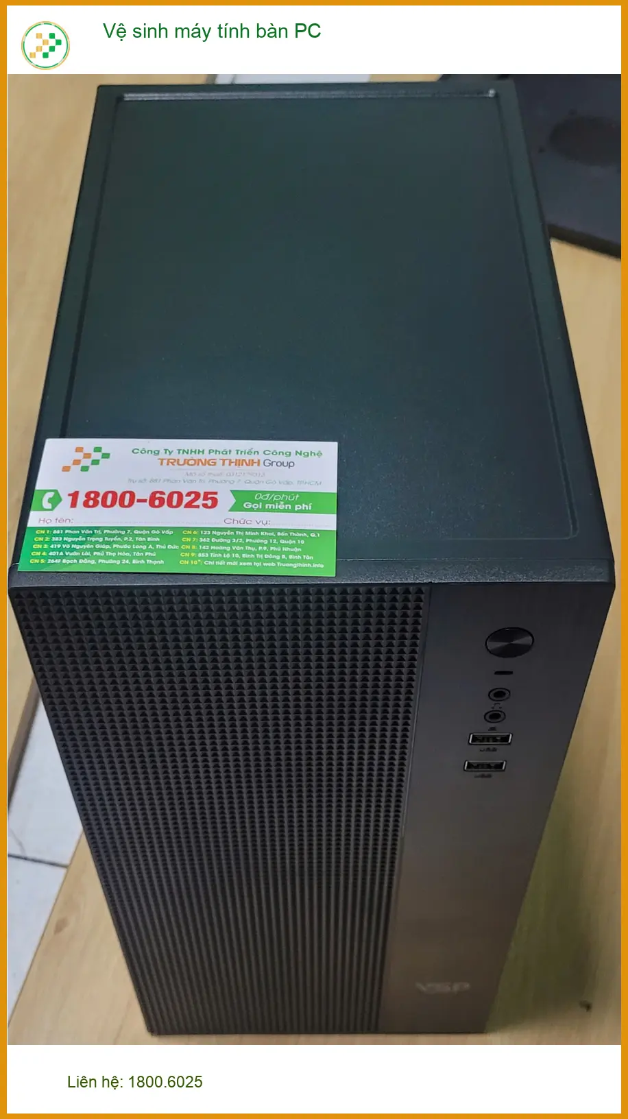 Anh Thắng tìm chỗ vệ sinh máy tính bàn PC Quận Bình Tân khi máy kêu to