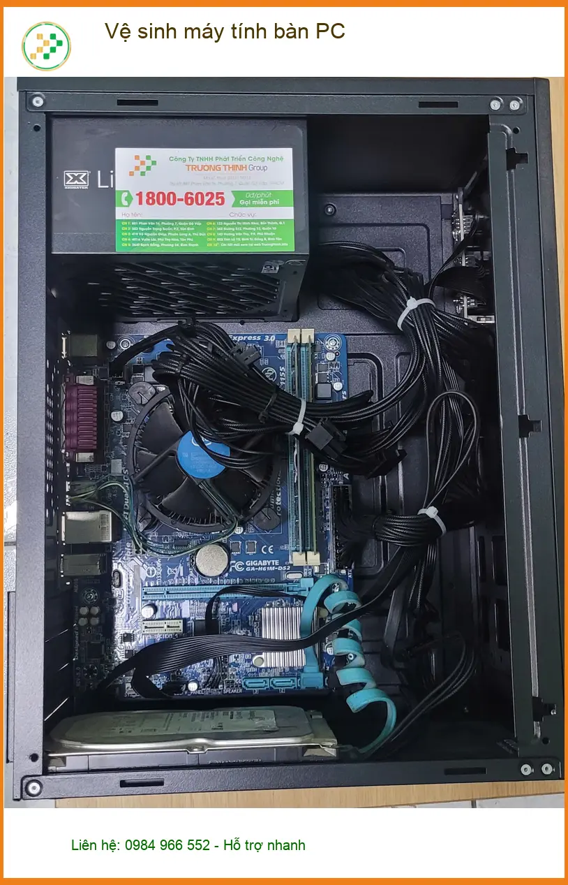 Anh Thắng tìm chỗ vệ sinh máy tính bàn PC Quận Bình Tân khi máy kêu to ảnh thực tế 1