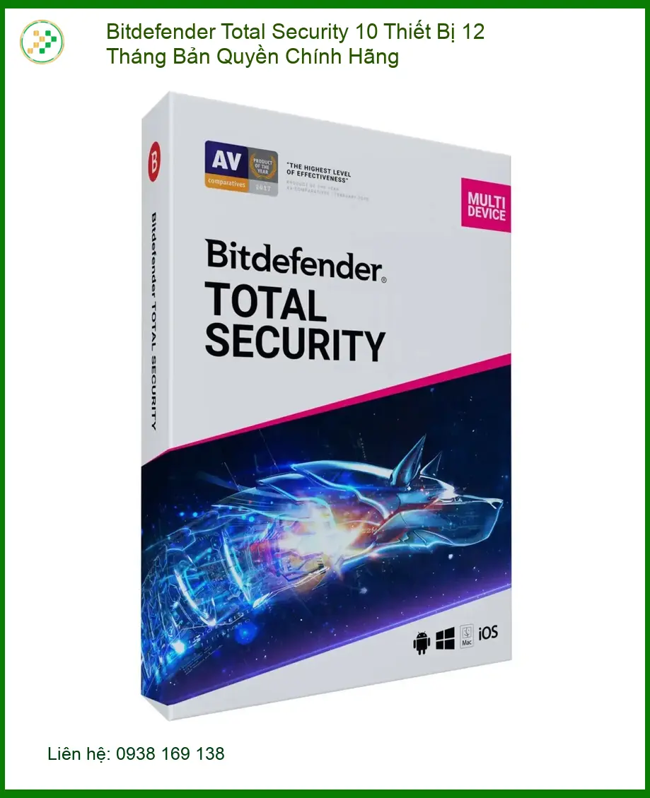 Antivirus Bitdefender Total Security - Tại Trung Tâm Gần Nhất TPHCM - Giá Tốt