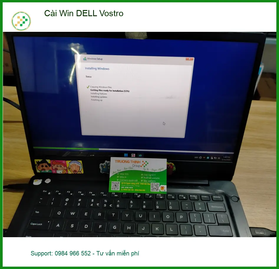 Chú Hùng chuẩn bị thuyết trình - Tiệm Cài Win DELL Vostro Quận 12 Lấy ngay ảnh thực tế 1