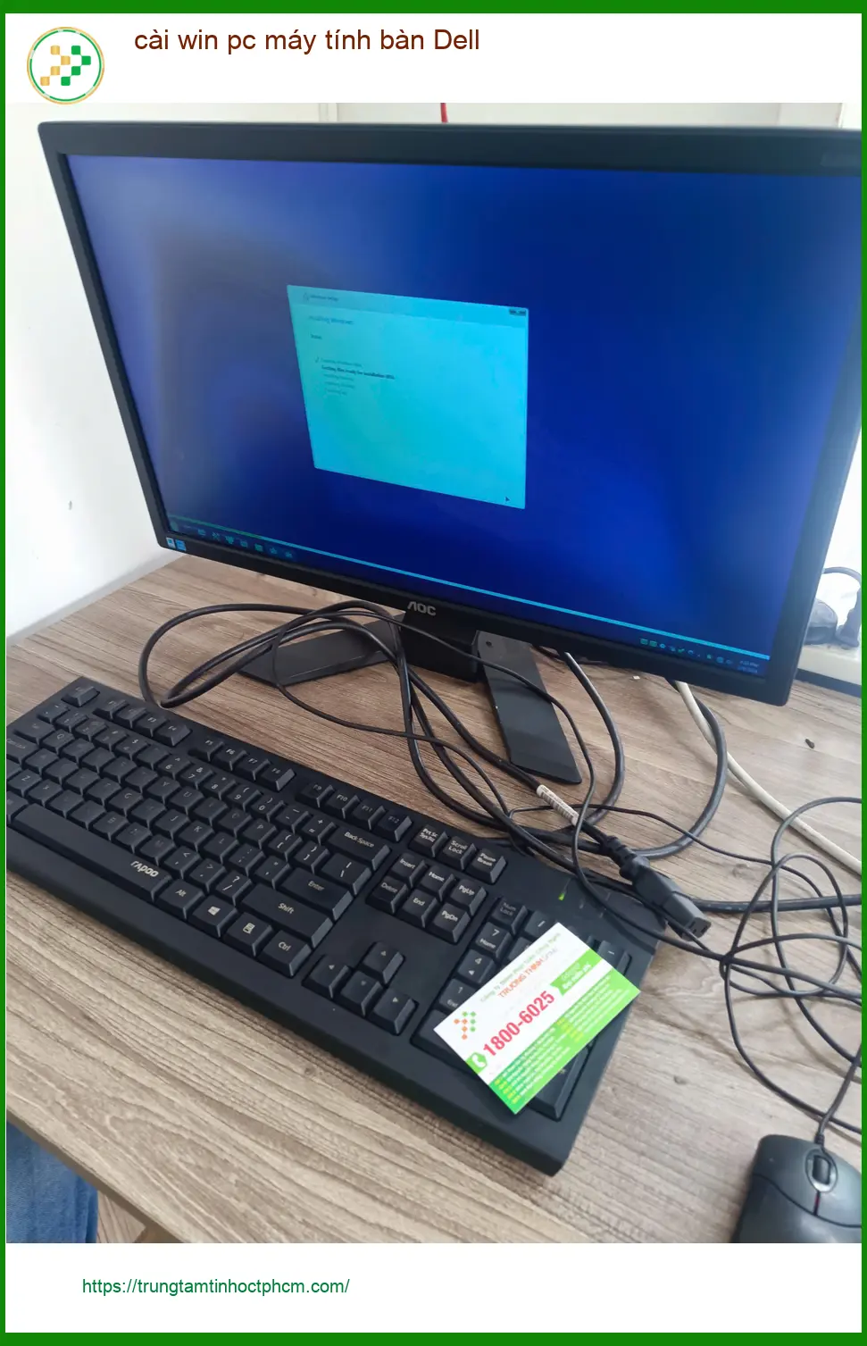 Anh Đạt lập trình viên ở Quận Tân Phú - Dịch vụ cài win PC Dell ảnh thực tế 2