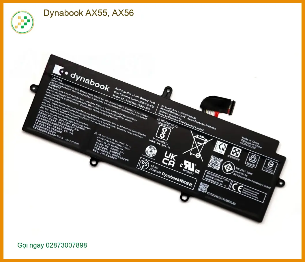 Pin Laptop Dynabook AX55 AX56 - Thay Nhanh Tại Trung Tâm | Giá Tốt TPHCM