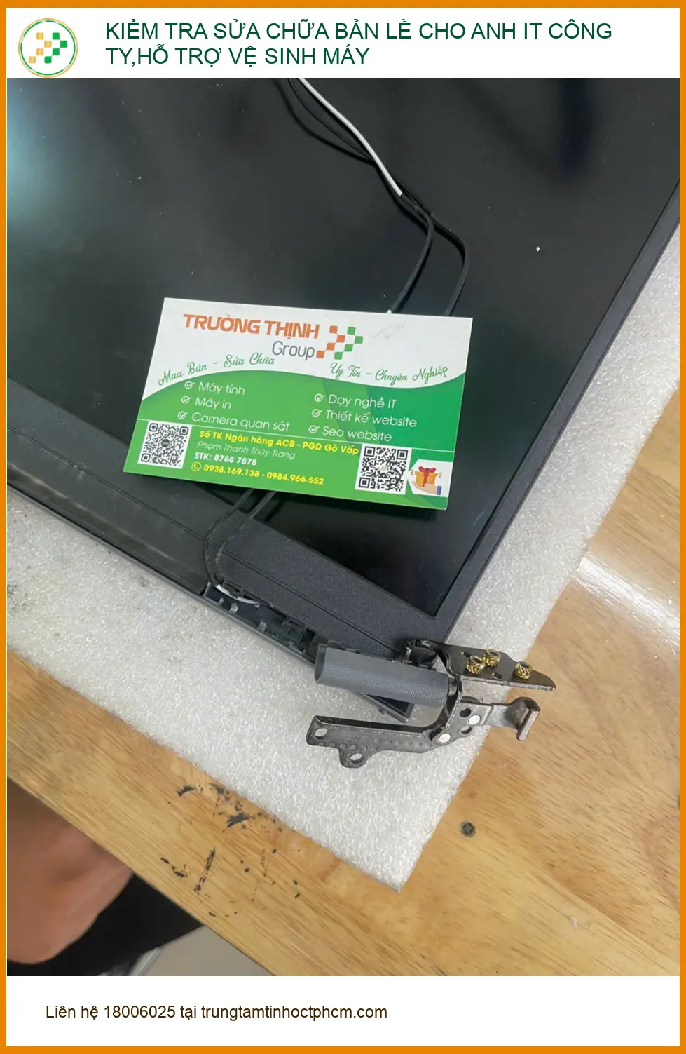 Dịch vụ kiểm tra, sửa chữa bản lề và vệ sinh máy Quận Phú Nhuận - Chú Trọng quản lý dự án ảnh thực tế 1
