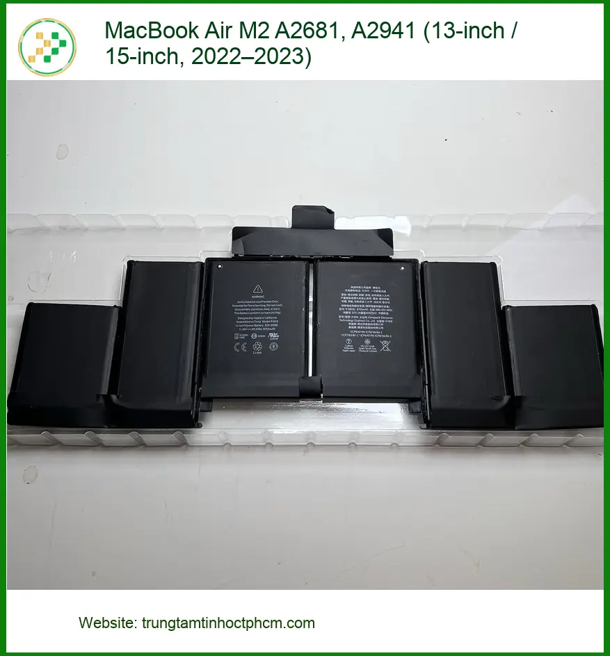 Pin Laptop APPLE MacBook Air M2 - Thay Nhanh Tại Cửa Hàng Gần Nhất