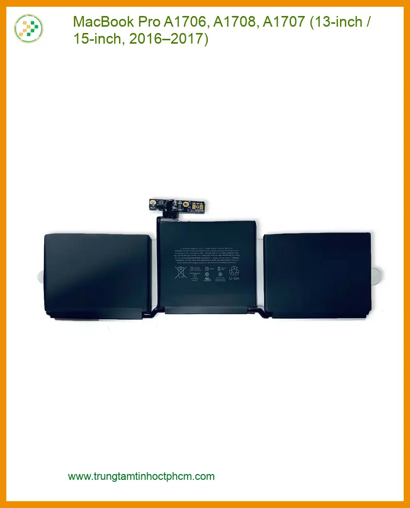 Pin Laptop Apple Macbook Pro A1706 A1708 A1707 - Thay Lấy Liền TPHCM