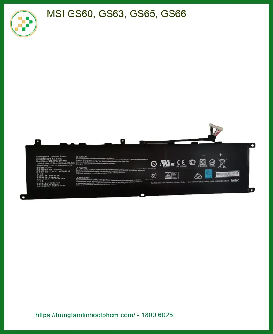 Pin Laptop MSI GS60 GS63 GS65 GS66 - Thay Nhanh Tại Cửa Hàng | Giá Tốt Nhất