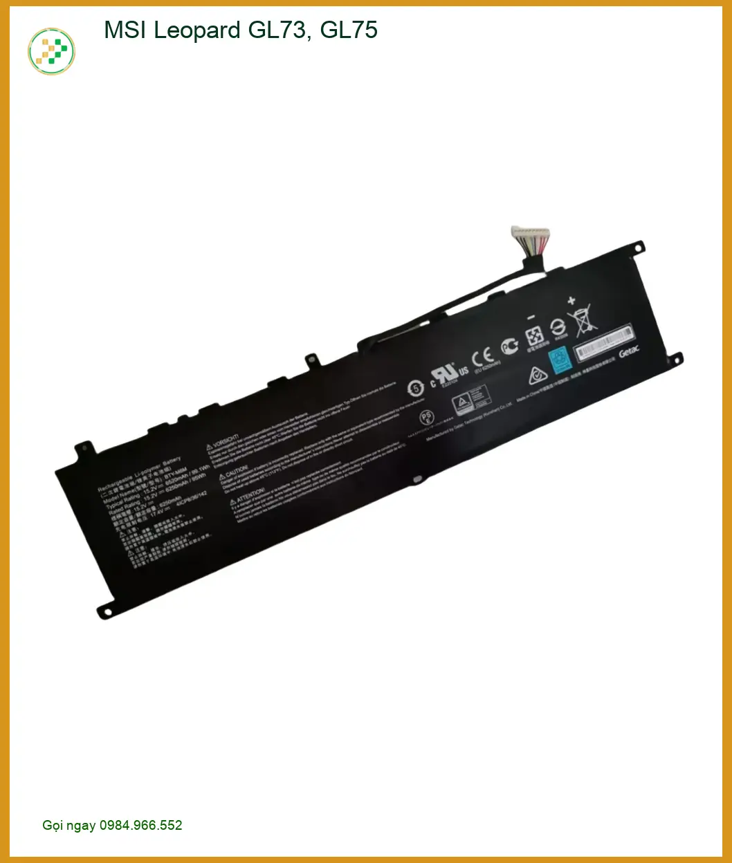 Pin Laptop MSI Leopard GL73, GL75 - Thay Nhanh Lấy Liền Tại TPHCM