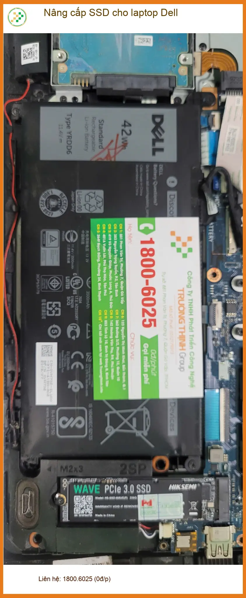 Tiệm nâng cấp SSD cho laptop Dell Quận Bình Tân lấy ngay - Anh Khoa khó tính review ảnh thực tế 1