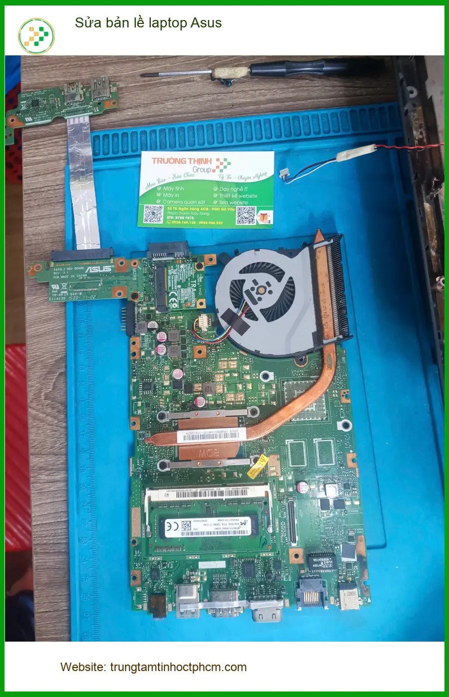 Cô Hạnh tìm chỗ sửa bản lề laptop Asus Quận Tân Phú uy tín lấy ngay ảnh thực tế 2