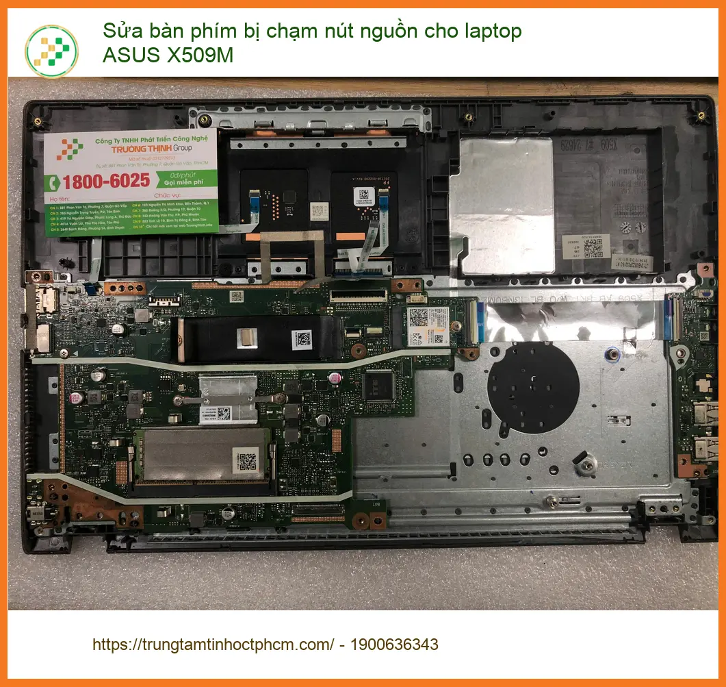 Chú Hải khắc phục lỗi bàn phím laptop ASUS X509M chạm nguồn Quận Bình Tân ảnh thực tế 1
