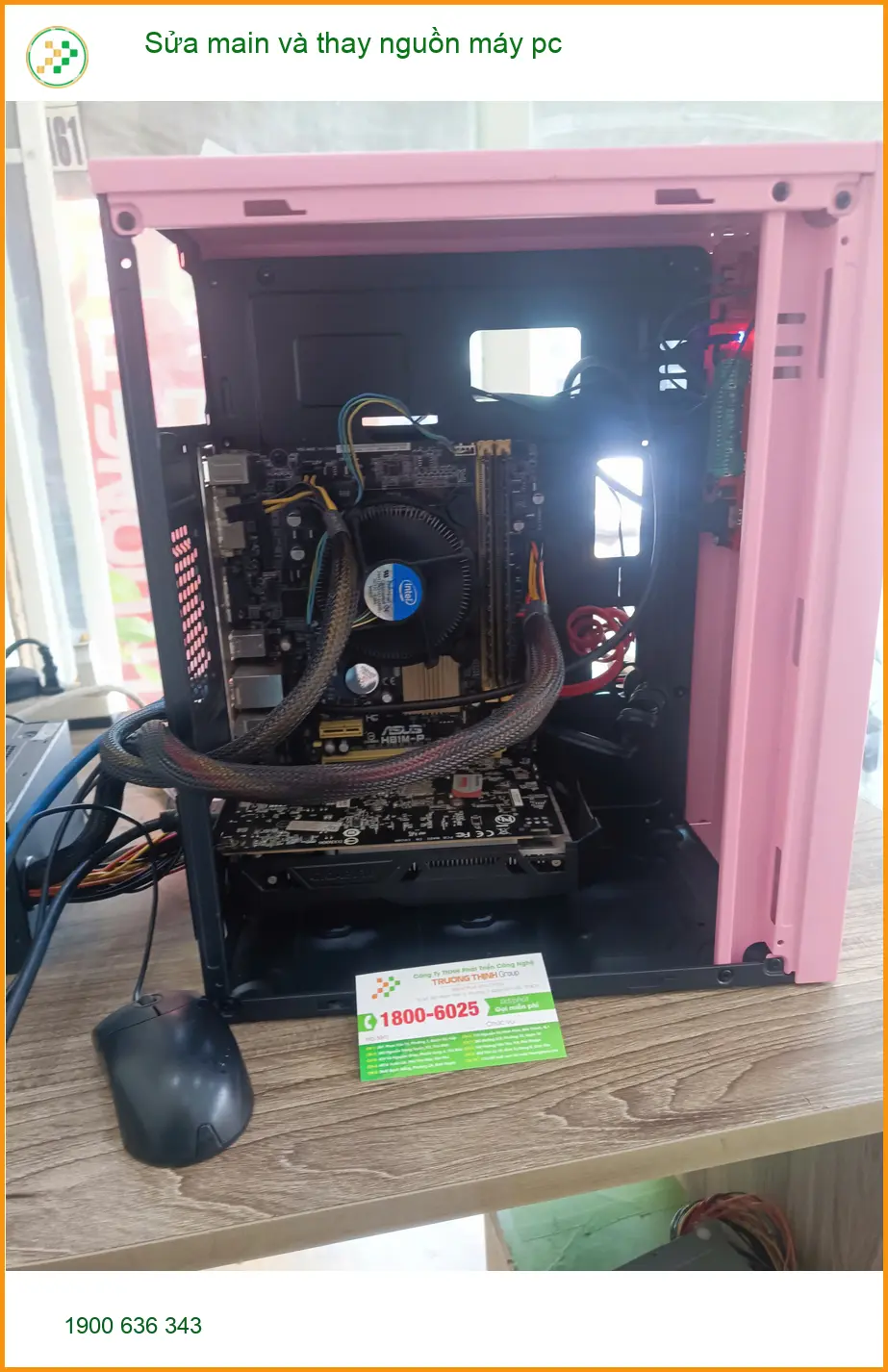 Bạn Trọng tìm chỗ sửa main và thay nguồn máy pc Quận Tân Phú lấy liền ảnh thực tế 2