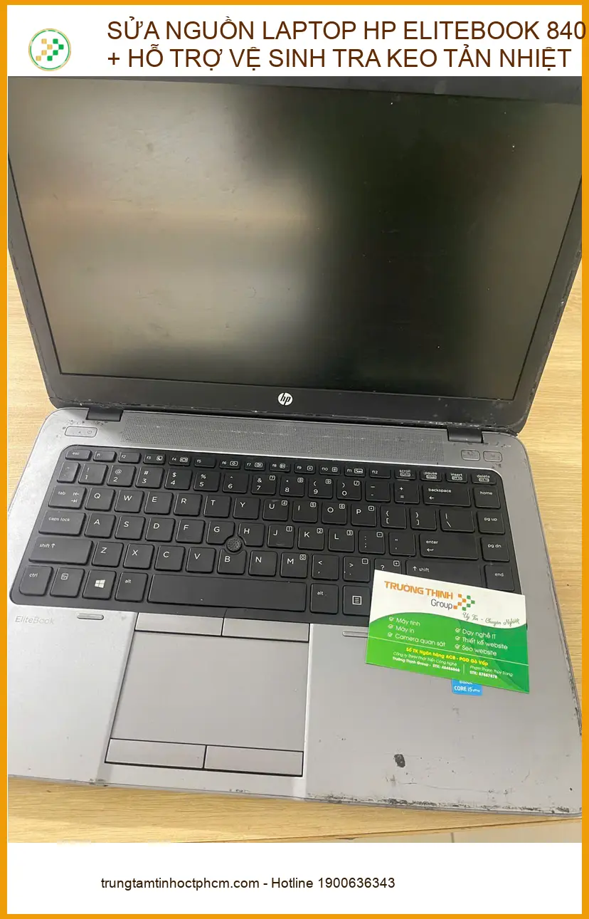 Dịch vụ sửa nguồn laptop HP Elitebook 840 vào nước - Chú Quân kiến trúc sư tại Phú Nhuận ảnh thực tế 1