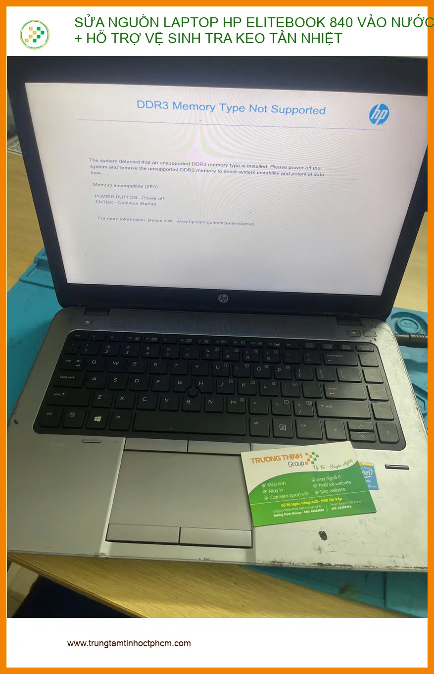 Dịch vụ sửa nguồn laptop HP Elitebook 840 vào nước - Chú Quân kiến trúc sư tại Phú Nhuận ảnh thực tế 2