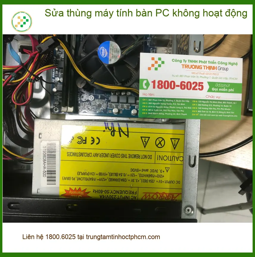 Anh Tùng shipper loay hoay tìm nơi sửa thùng máy tính bàn PC Quận Bình Tân ảnh thực tế 1