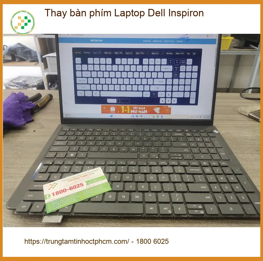 Anh Minh tìm trung tâm Thay bàn phím Laptop Dell Inspiron Quận 7 uy tín ảnh thực tế 1