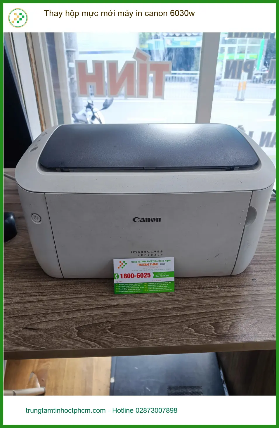 Tiệm thay hộp mực mới máy in Canon 6030w Quận Tân Phú - Chị Thanh review ảnh thực tế 2