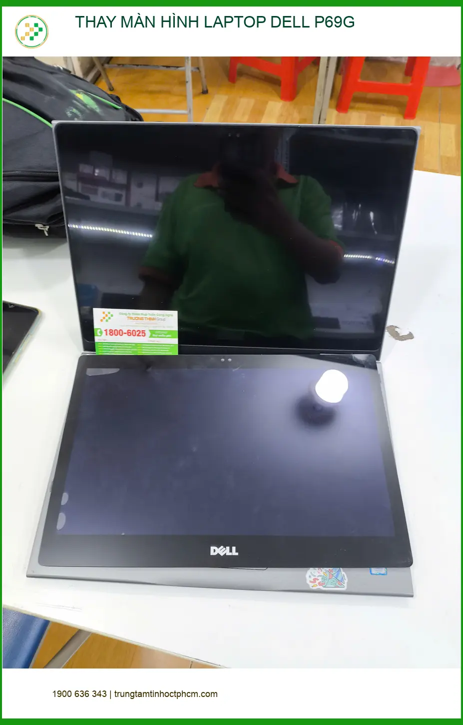 Anh Minh it Quận Gò Vấp review ca thay màn hình laptop Dell P69G ảnh thực tế 1