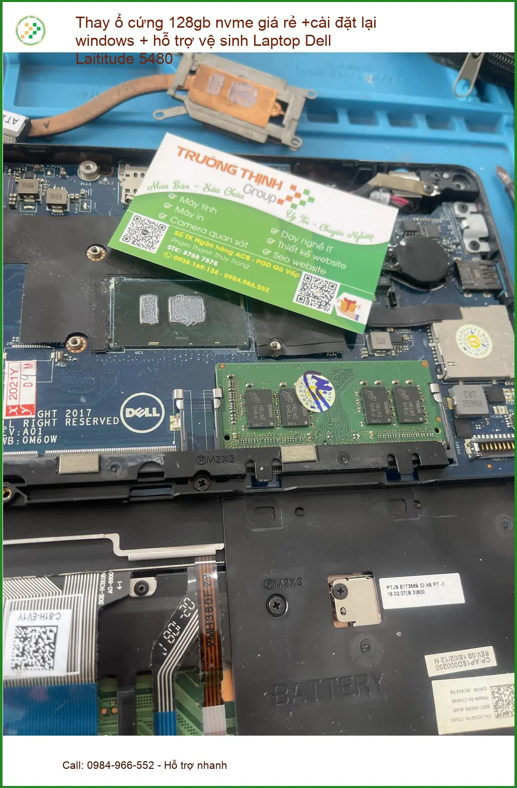 Trung tâm Thay ổ cứng Laptop Dell Laititude 5480 giá rẻ uy tín - Cô Thùy Quận Phú Nhuận ảnh thực tế 1