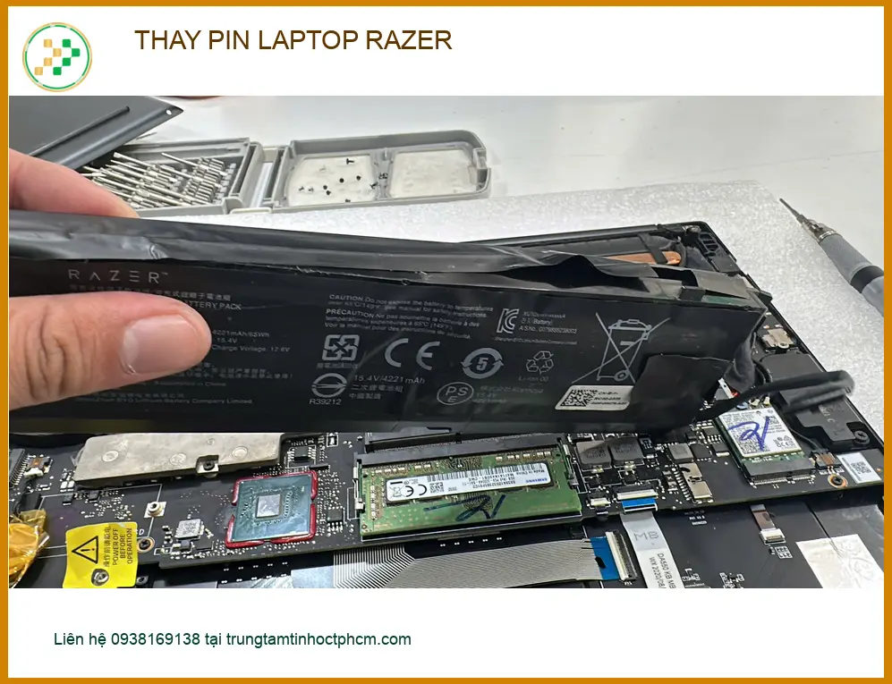 Chú Phi thiết kế - Thay pin laptop Razer Gò Vấp, uy tín, lấy ngay ảnh thực tế 1