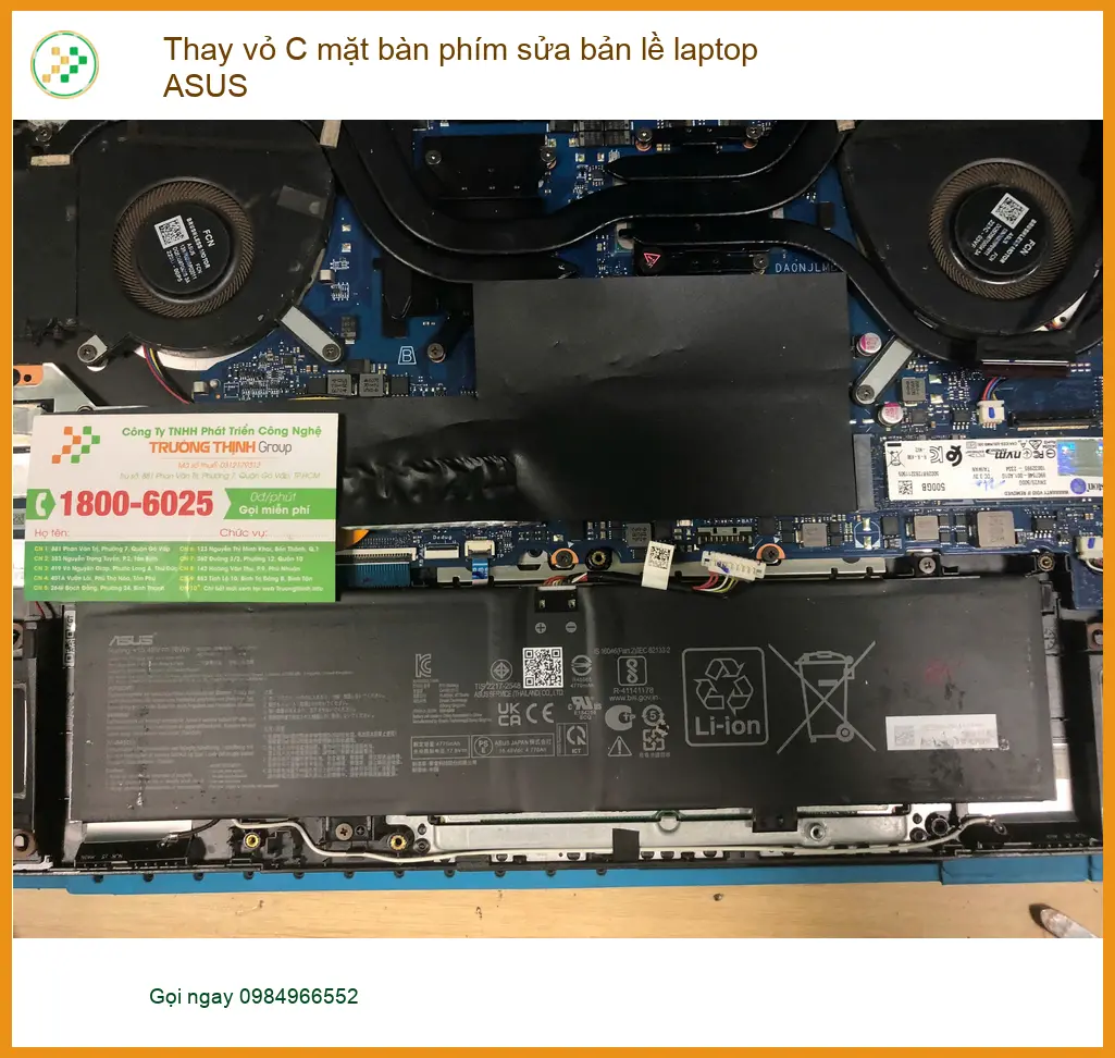 Anh Quang tìm chỗ thay vỏ C, sửa bản lề laptop ASUS Quận Bình Tân ảnh thực tế 1