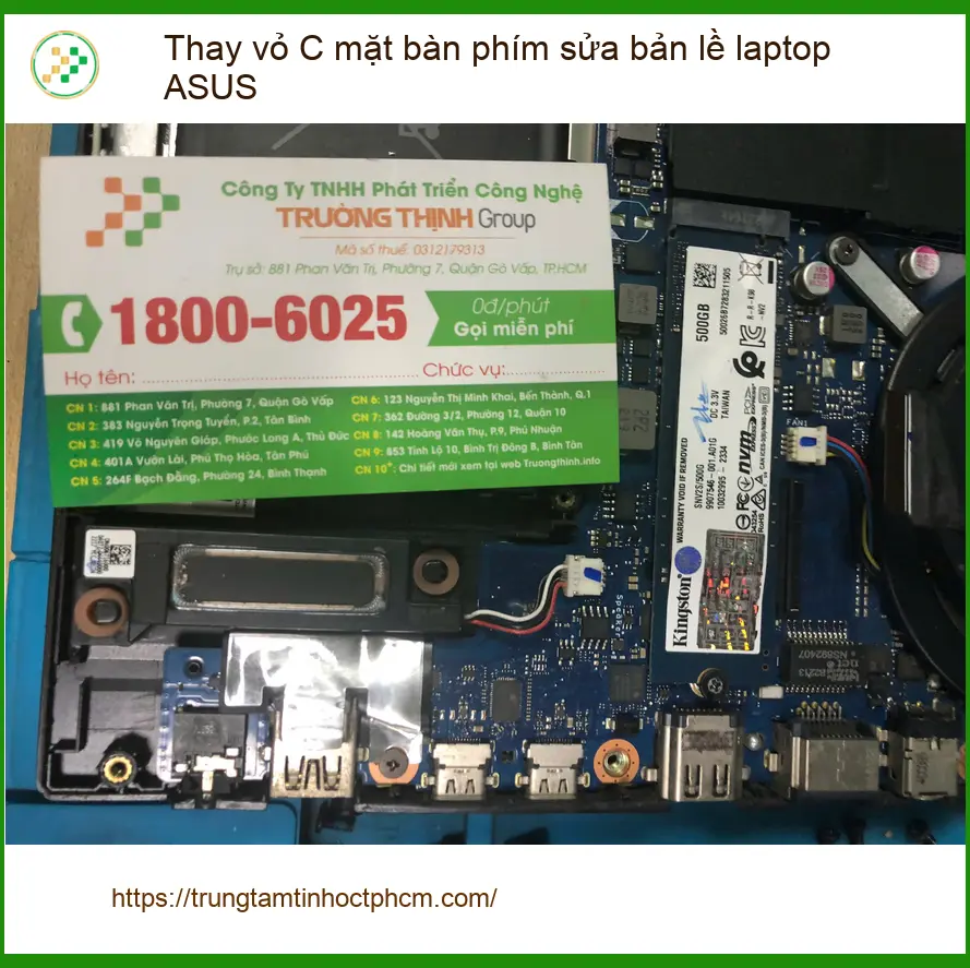 Anh Quang tìm chỗ thay vỏ C, sửa bản lề laptop ASUS Quận Bình Tân ảnh thực tế 2